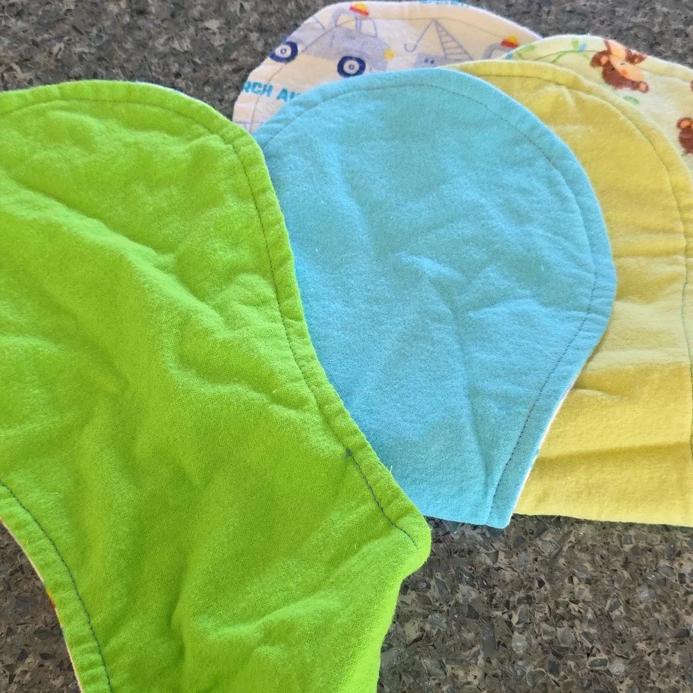 Colorful Kids Patterned Burp Cloths